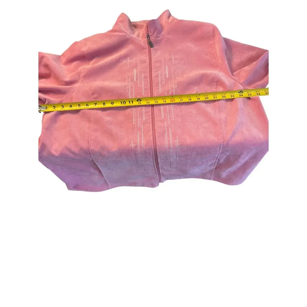 Allison Daley Pink Corduroy Jacket Women's Size 2X‎
